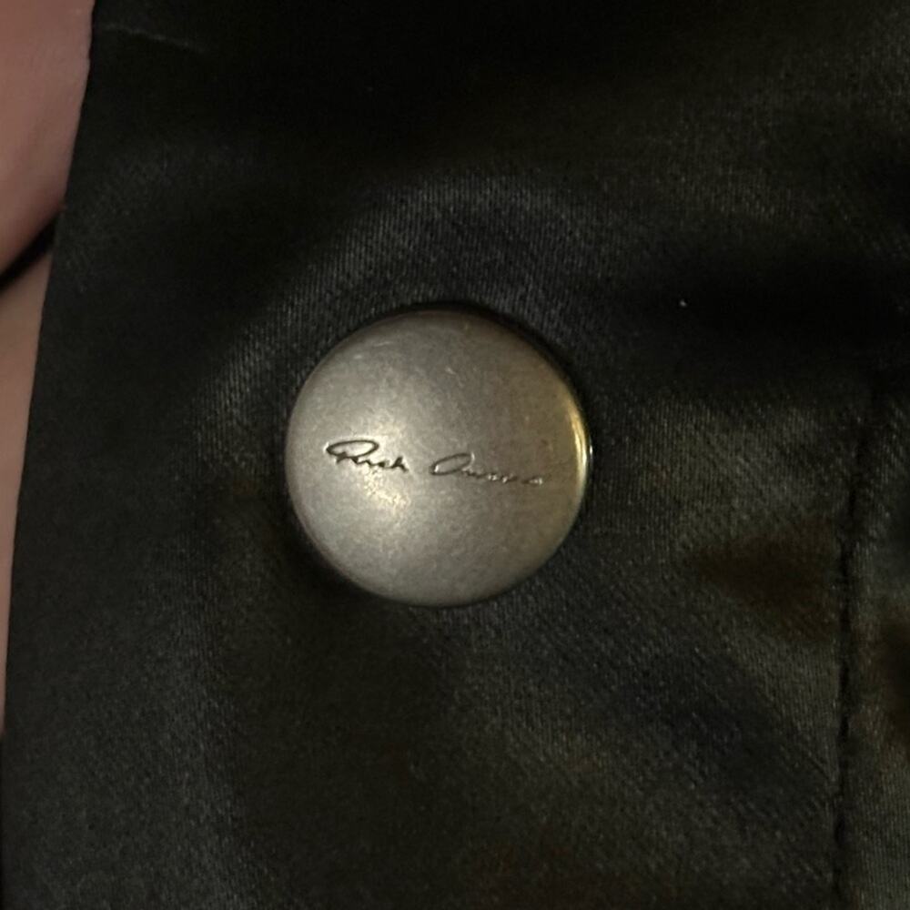 Rick Owens Performa FW20 Larry Faux Leather Shiny Shirt Black IT 54 XL Shacket - Picture 5 of 15